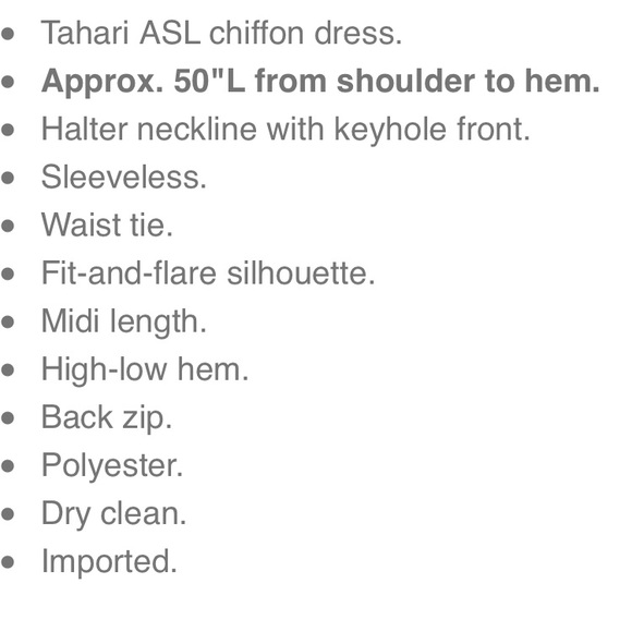 NEW Tahari ASL Navy high-low halter dress - Picture 8 of 8
